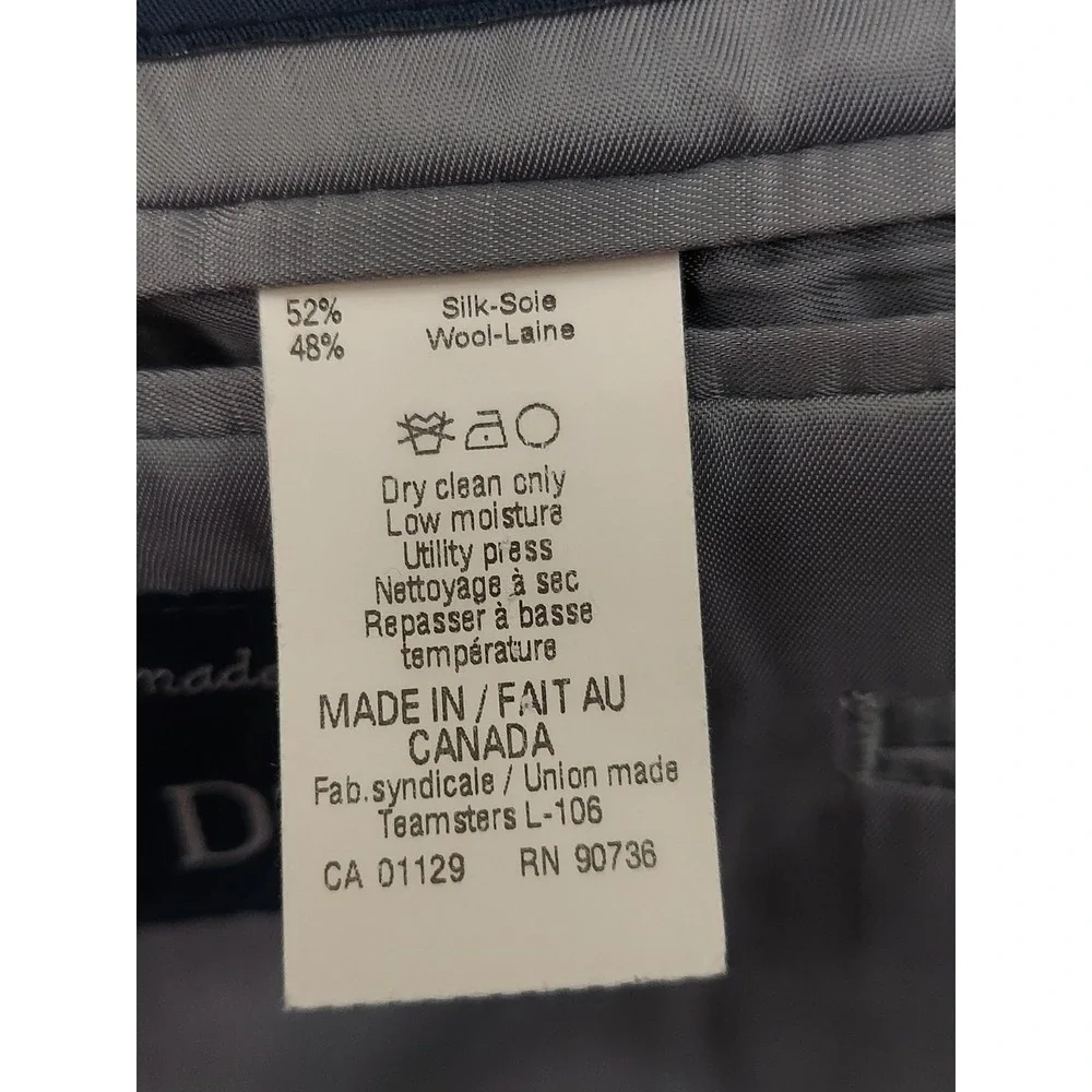 Ralph Lauren Jacket Blazer Mens 42 L Gray Plaid Silk Wool 2 Button Sport Coat
